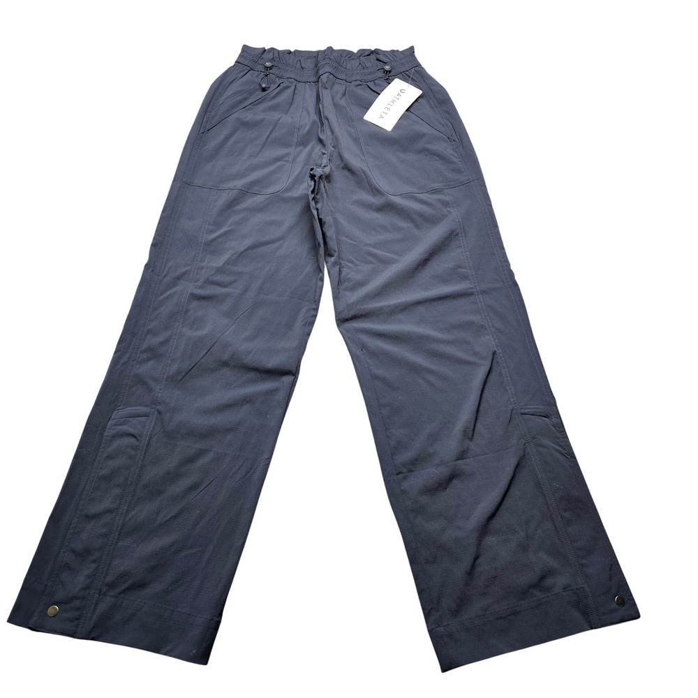 NWT Athleta Trekkie Parachute Pant Navy Blue Wide Leg Hiking Trouser Women SZ SP